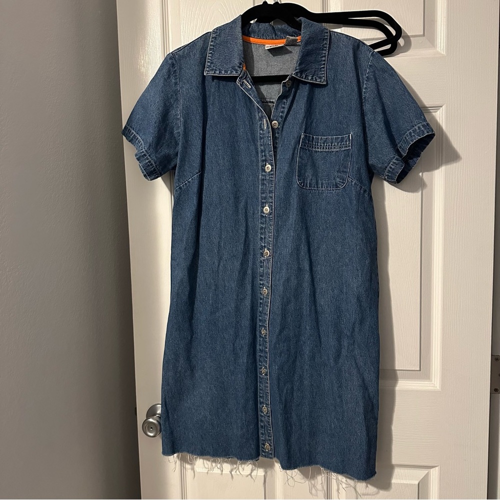 Vintage Denim Button-Up Dress
